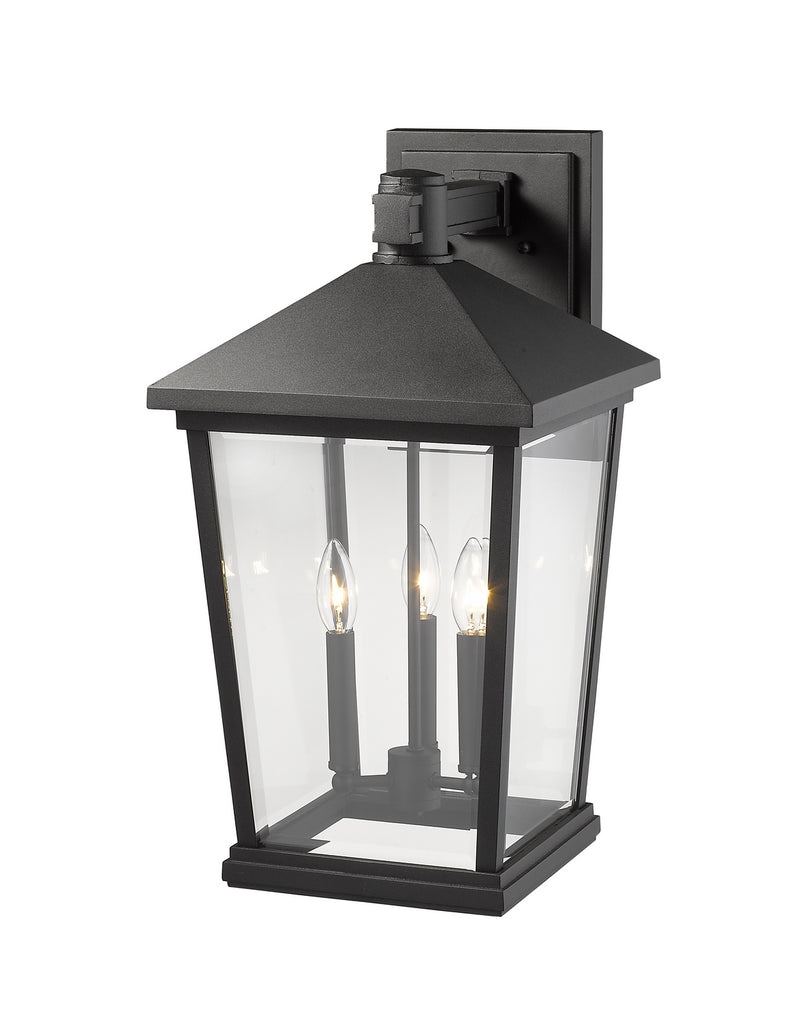 Z-Lite 568XL-BK Three Light Outdoor Wall Light, Black
