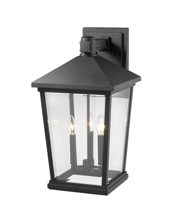 Z-Lite 568XL-BK Three Light Outdoor Wall Light, Black