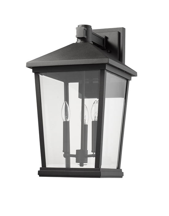 Z-Lite 568XL-BK Three Light Outdoor Wall Light, Black