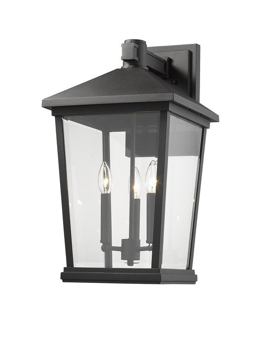 Z-Lite 568XL-BK Three Light Outdoor Wall Light, Black