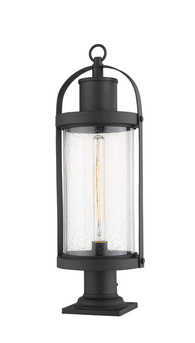 Z-Lite 569PHB-533PM-BK One Light Outdoor Pier Mounted Fixture, Black