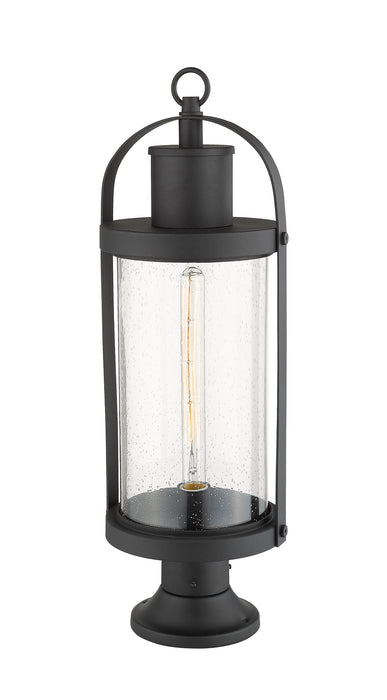 Z-Lite 569PHB-553PM-BK One Light Outdoor Pier Mounted Fixture, Black