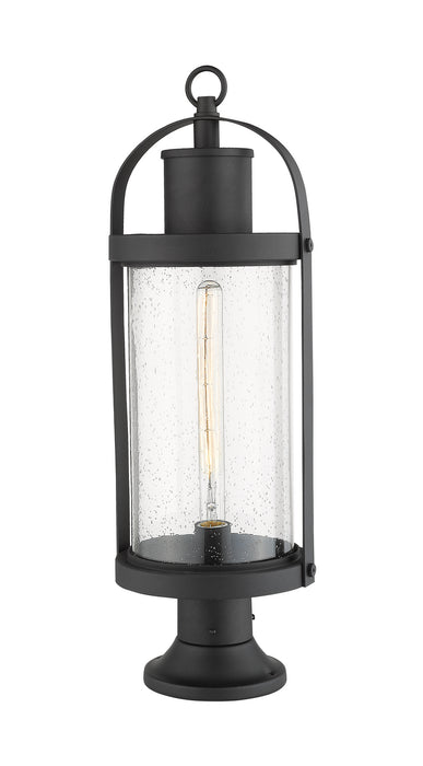 Z-Lite 569PHB-553PM-BK One Light Outdoor Pier Mounted Fixture, Black