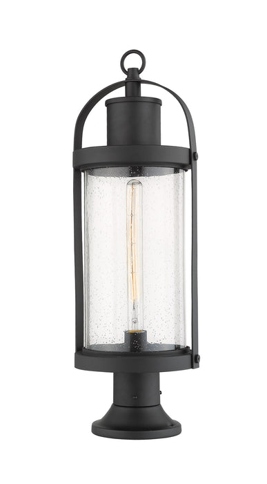 Z-Lite 569PHB-553PM-BK One Light Outdoor Pier Mounted Fixture, Black