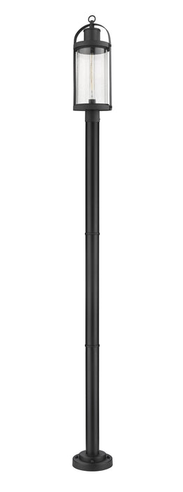 Z-Lite 569PHB-567P-BK One Light Outdoor Post Mounted Fixture, Black