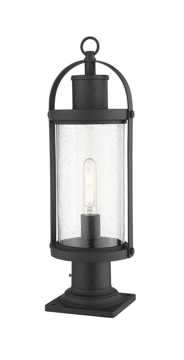 Z-Lite 569PHM-533PM-BK One Light Outdoor Pier Mounted Fixture, Black