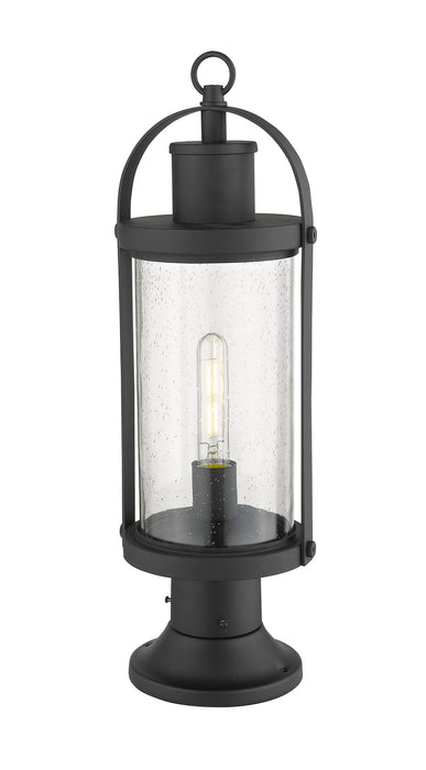 Z-Lite 569PHM-553PM-BK One Light Outdoor Pier Mounted Fixture, Black