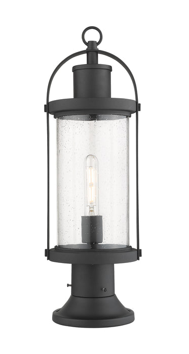 Z-Lite 569PHM-553PM-BK One Light Outdoor Pier Mounted Fixture, Black