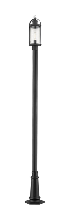 Z-Lite 569PHM-557P-BK One Light Outdoor Post Mount, Black