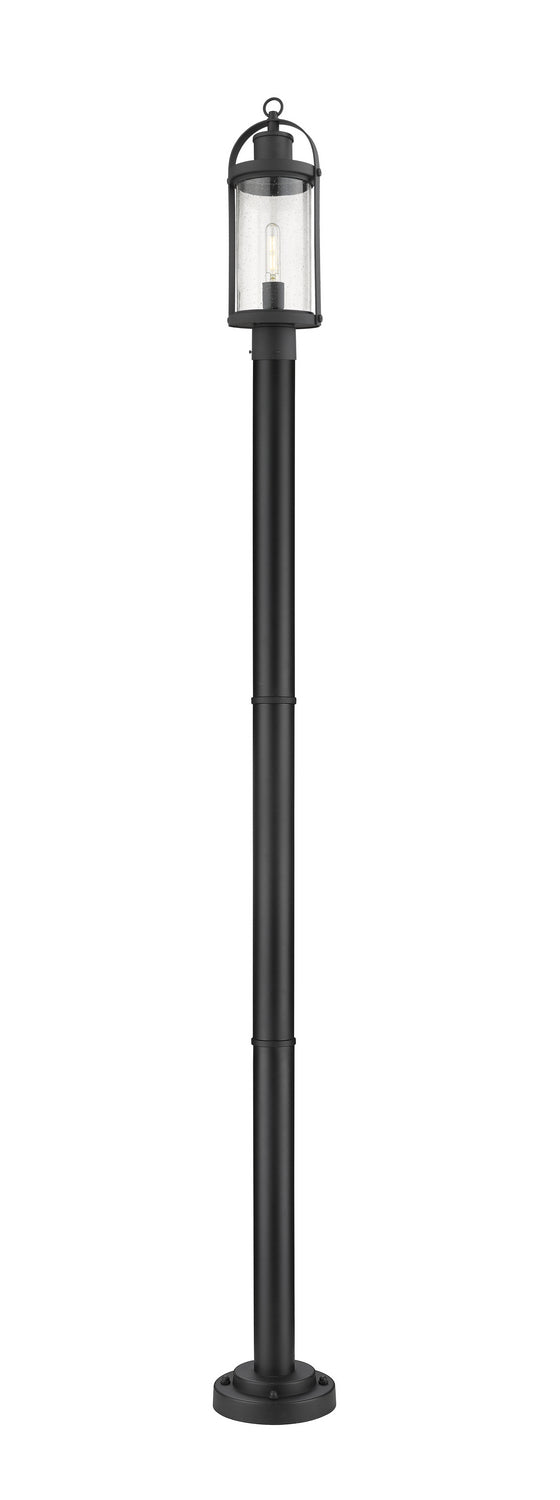 Z-Lite 569PHM-567P-BK One Light Outdoor Post Mounted Fixture, Black