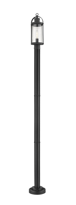Z-Lite 569PHM-567P-BK One Light Outdoor Post Mounted Fixture, Black