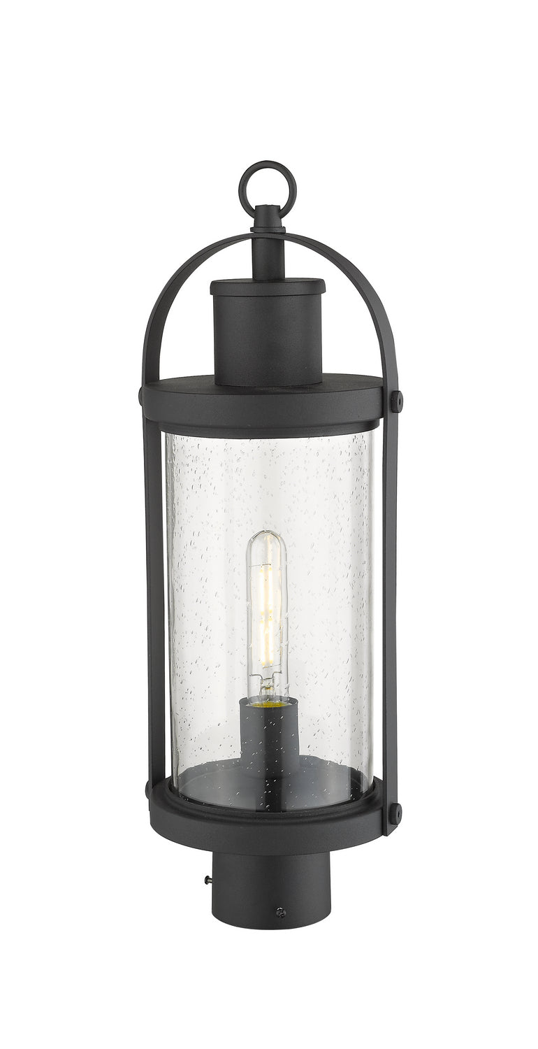 Z-Lite 569PHM-BK One Light Outdoor Post Mount Fixture, Black