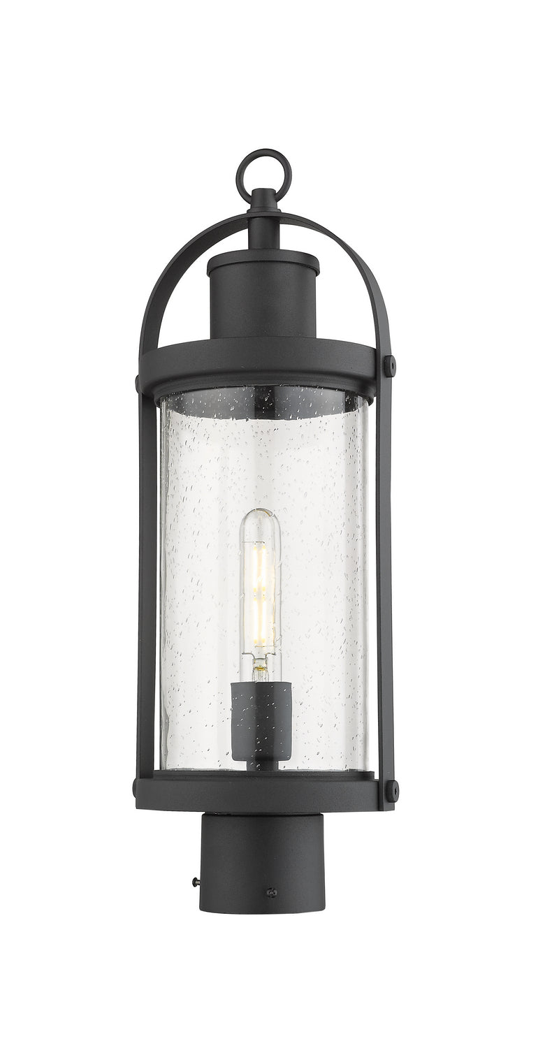 Z-Lite 569PHM-BK One Light Outdoor Post Mount Fixture, Black