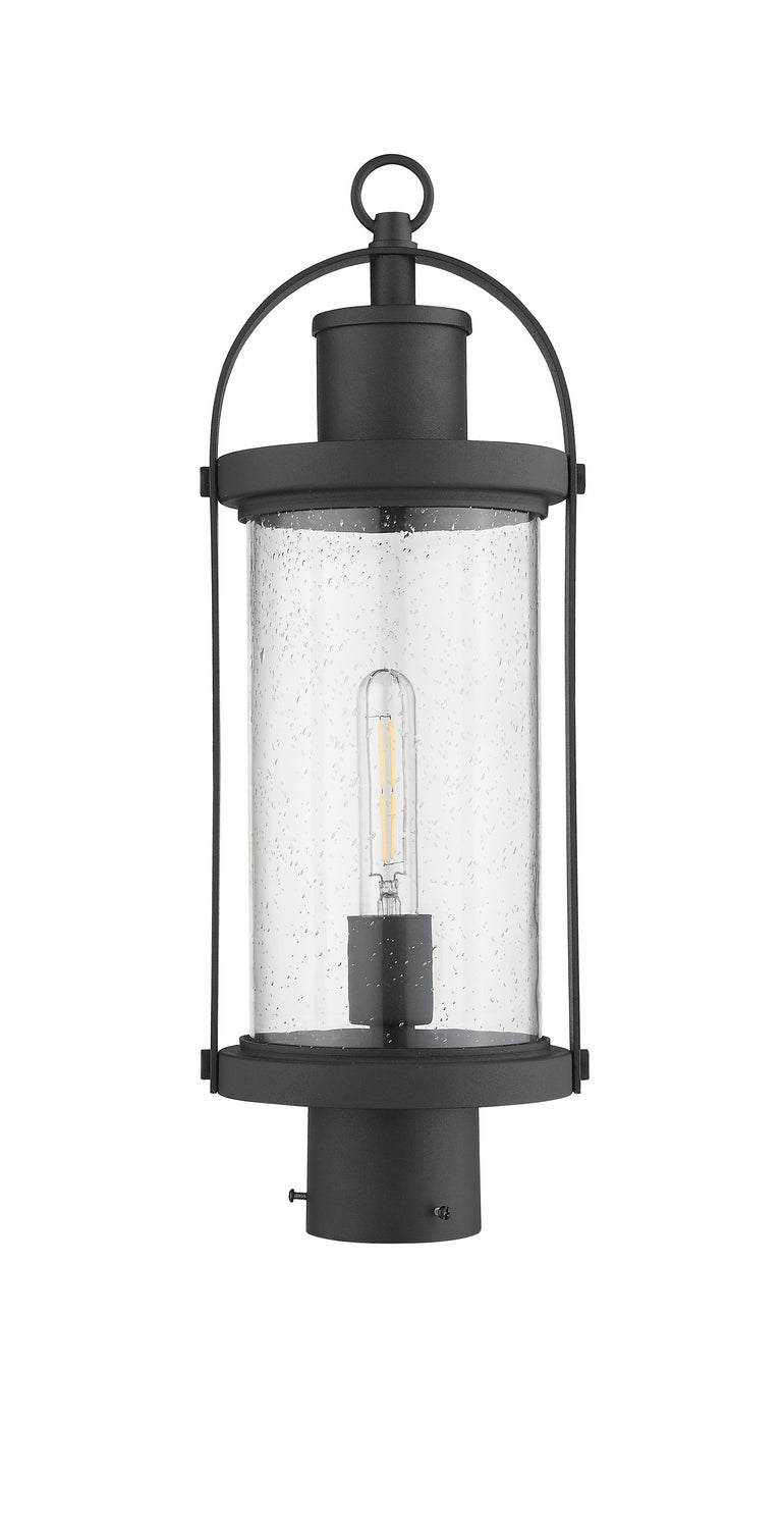 Z-Lite 569PHM-BK One Light Outdoor Post Mount Fixture, Black