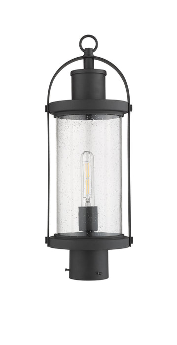 Z-Lite 569PHM-BK One Light Outdoor Post Mount Fixture, Black