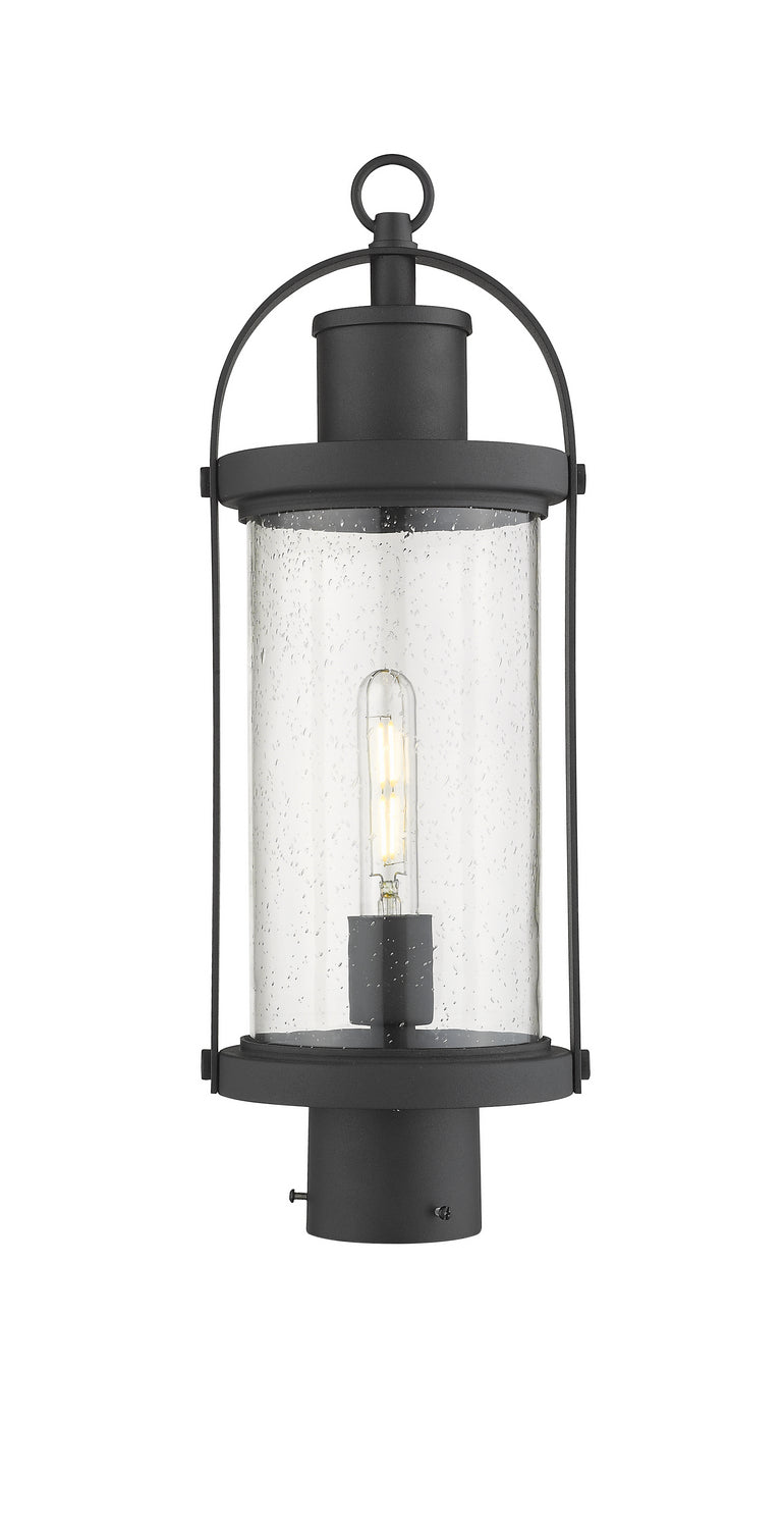 Z-Lite 569PHM-BK One Light Outdoor Post Mount Fixture, Black