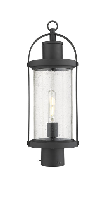 Z-Lite 569PHM-BK One Light Outdoor Post Mount Fixture, Black
