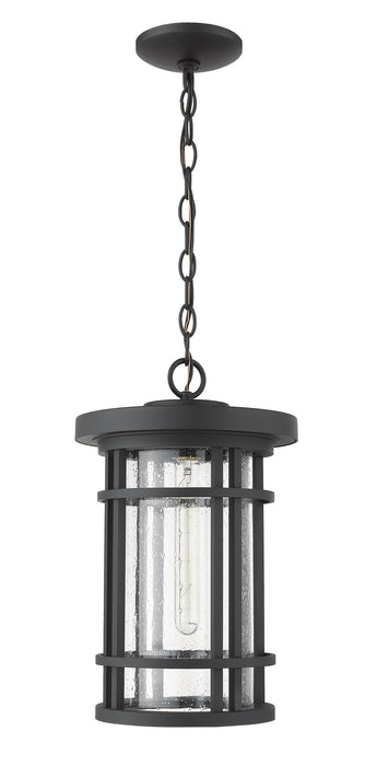 Z-Lite 570CHB-BK One Light Outdoor Chain Mount Ceiling Fixture, Black