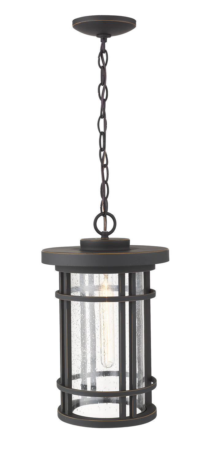 Z-Lite 570CHB-ORB One Light Outdoor Chain Mount Ceiling Fixture, Oil Rubbed Bronze