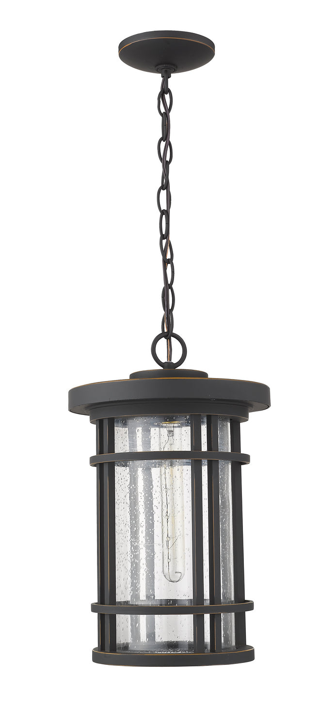 Z-Lite 570CHB-ORB One Light Outdoor Chain Mount Ceiling Fixture, Oil Rubbed Bronze