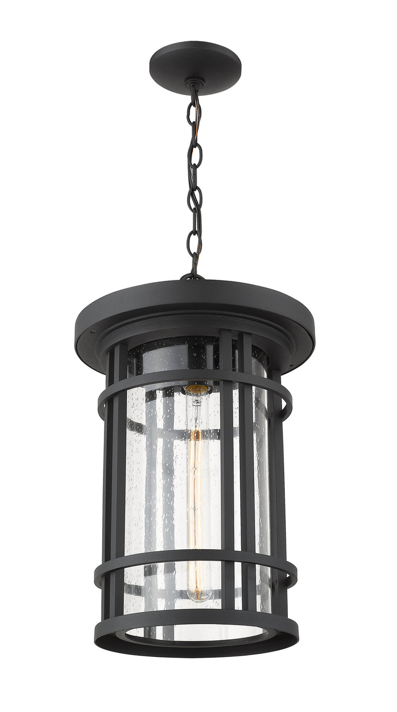 Z-Lite 570CHXL-BK One Light Outdoor Chain Mount Ceiling Fixture, Black