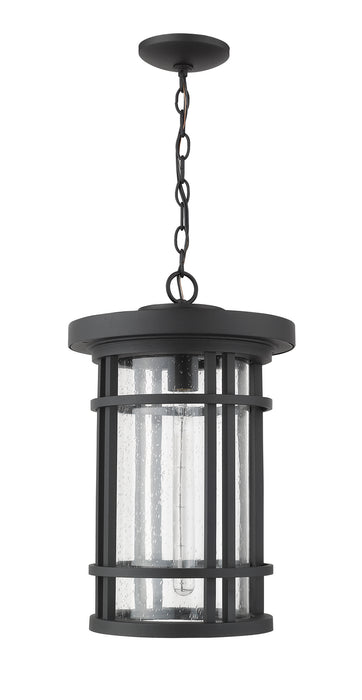 Z-Lite 570CHXL-BK One Light Outdoor Chain Mount Ceiling Fixture, Black