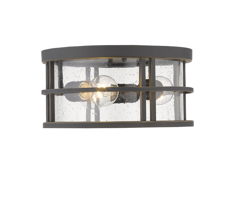 Z-Lite 570F-ORB Three Light Outdoor Flush Mount, Oil Rubbed Bronze