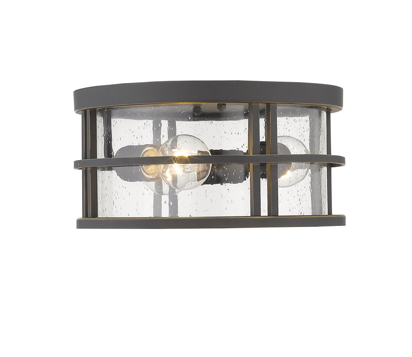 Z-Lite 570F-ORB Three Light Outdoor Flush Mount, Oil Rubbed Bronze