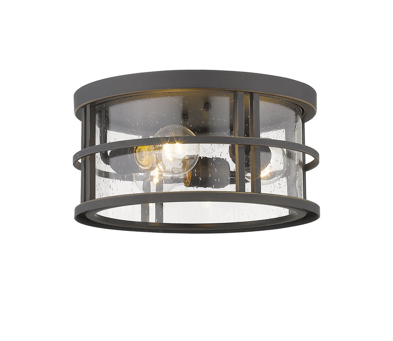 Z-Lite 570F-ORB Three Light Outdoor Flush Mount, Oil Rubbed Bronze