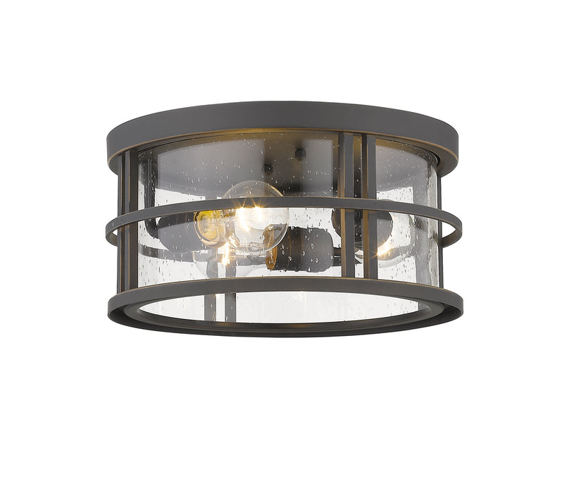 Z-Lite 570F-ORB Three Light Outdoor Flush Mount, Oil Rubbed Bronze