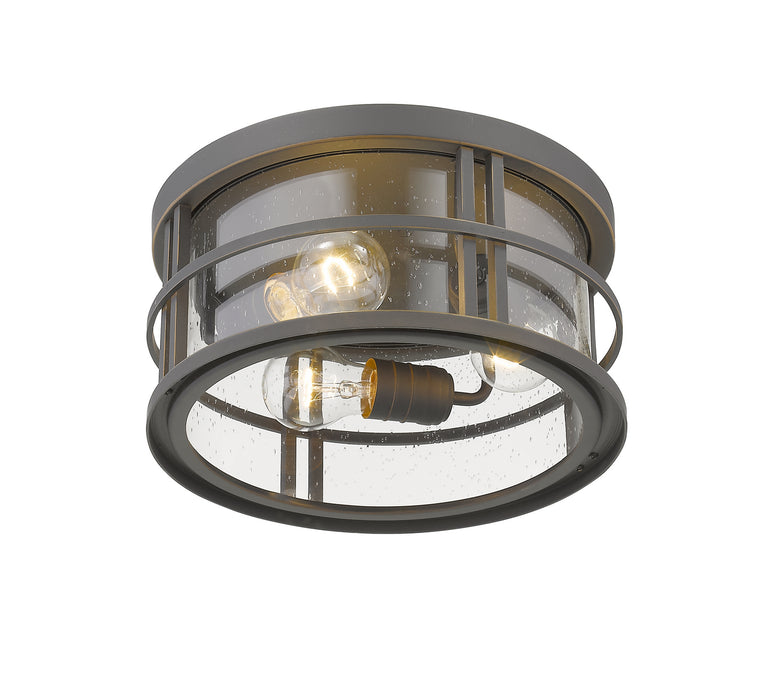 Z-Lite 570F-ORB Three Light Outdoor Flush Mount, Oil Rubbed Bronze