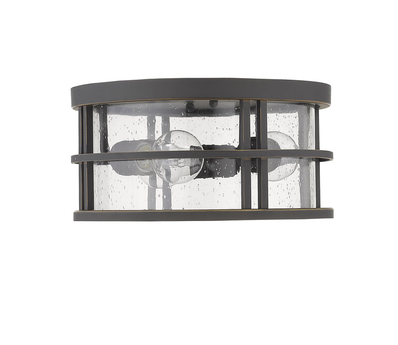 Z-Lite 570F-ORB Three Light Outdoor Flush Mount, Oil Rubbed Bronze