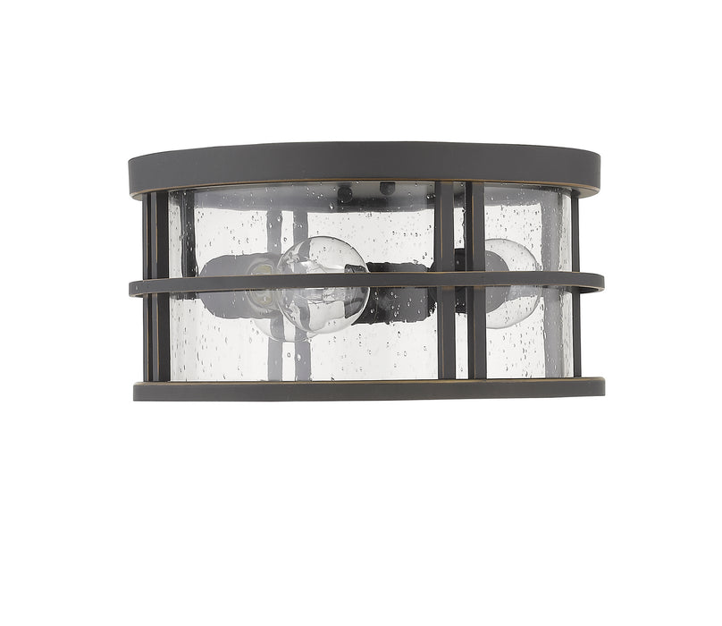 Z-Lite 570F-ORB Three Light Outdoor Flush Mount, Oil Rubbed Bronze