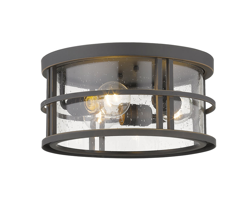 Z-Lite 570F-ORB Three Light Outdoor Flush Mount, Oil Rubbed Bronze