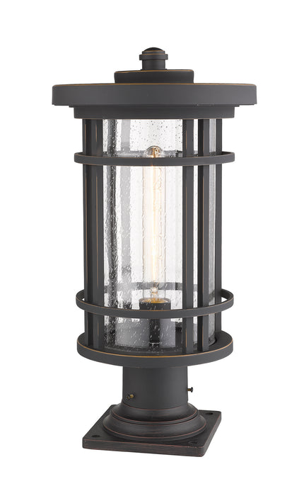 Z-Lite 570PHB-533PM-ORB One Light Outdoor Pier Mounted Fixture, Oil Rubbed Bronze