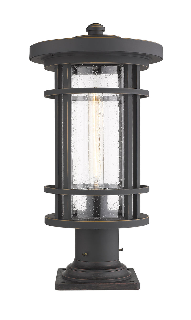 Z-Lite 570PHB-533PM-ORB One Light Outdoor Pier Mounted Fixture, Oil Rubbed Bronze