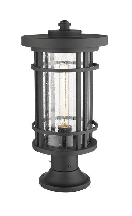 Z-Lite 570PHB-553PM-BK One Light Outdoor Pier Mounted Fixture, Black