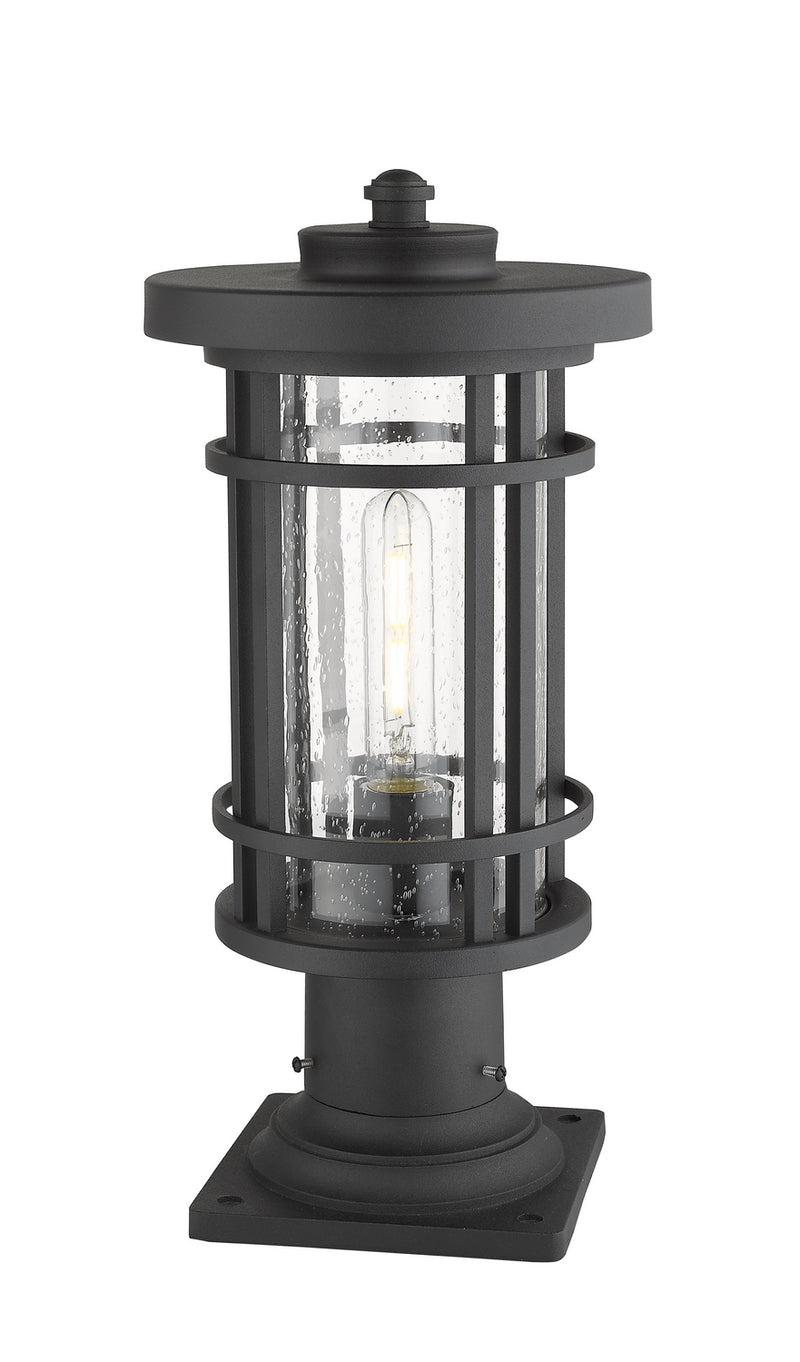 Z-Lite 570PHM-533PM-BK One Light Outdoor Pier Mounted Fixture, Black