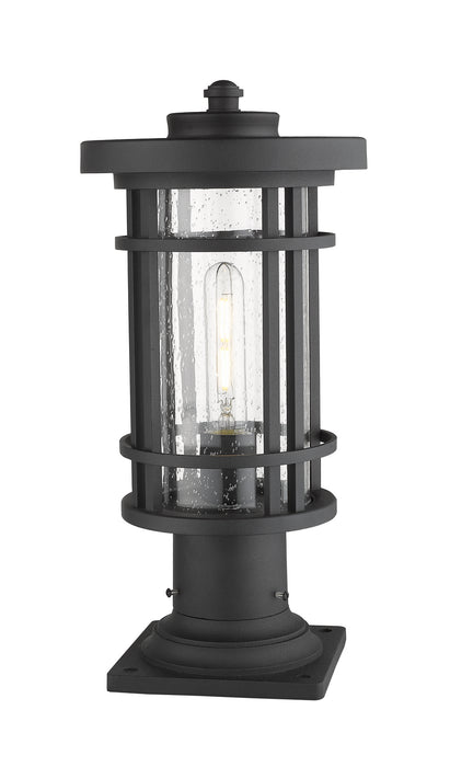 Z-Lite 570PHM-533PM-BK One Light Outdoor Pier Mounted Fixture, Black