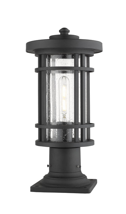Z-Lite 570PHM-533PM-BK One Light Outdoor Pier Mounted Fixture, Black