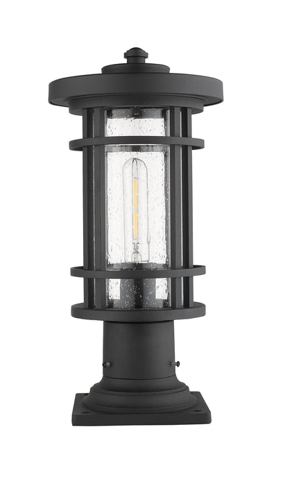 Z-Lite 570PHM-533PM-BK One Light Outdoor Pier Mounted Fixture, Black