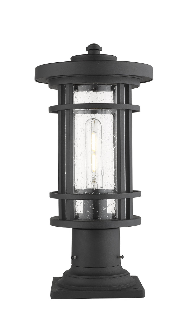 Z-Lite 570PHM-533PM-BK One Light Outdoor Pier Mounted Fixture, Black
