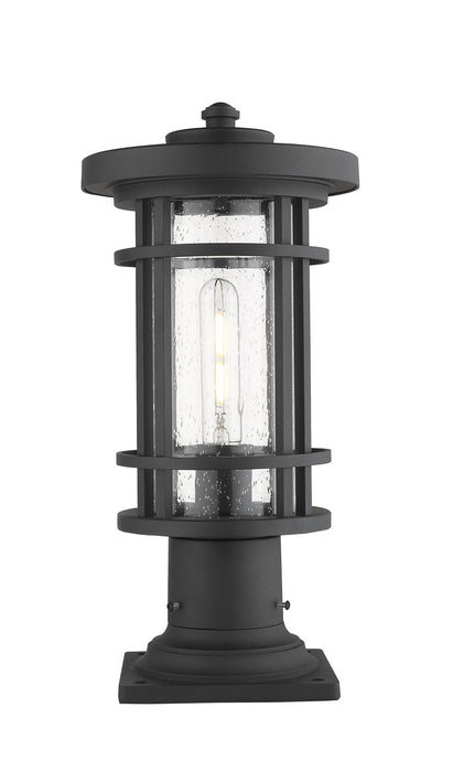 Z-Lite 570PHM-533PM-BK One Light Outdoor Pier Mounted Fixture, Black