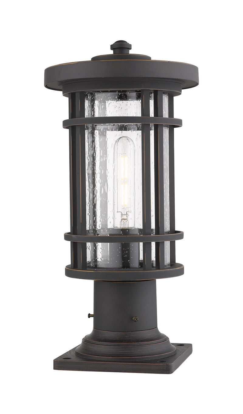 Z-Lite 570PHM-533PM-ORB One Light Outdoor Pier Mounted Fixture, Oil Rubbed Bronze