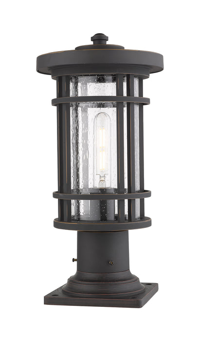 Z-Lite 570PHM-533PM-ORB One Light Outdoor Pier Mounted Fixture, Oil Rubbed Bronze