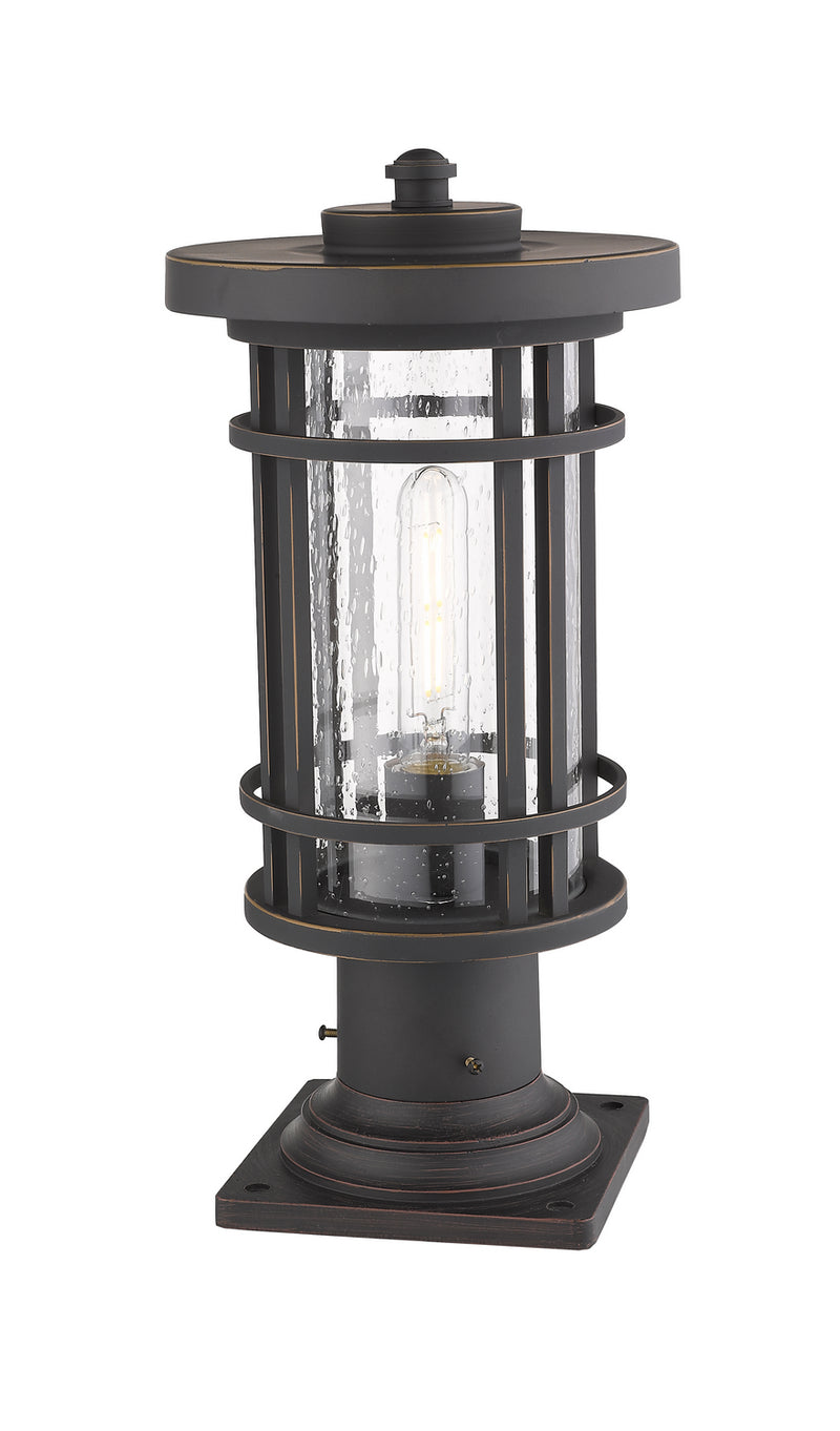 Z-Lite 570PHM-533PM-ORB One Light Outdoor Pier Mounted Fixture, Oil Rubbed Bronze