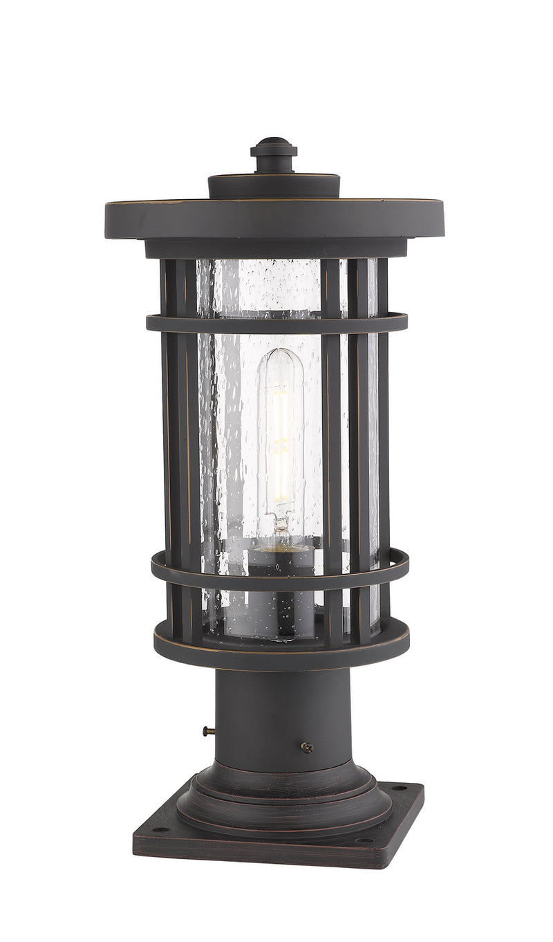 Z-Lite 570PHM-533PM-ORB One Light Outdoor Pier Mounted Fixture, Oil Rubbed Bronze
