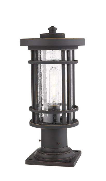 Z-Lite 570PHM-533PM-ORB One Light Outdoor Pier Mounted Fixture, Oil Rubbed Bronze