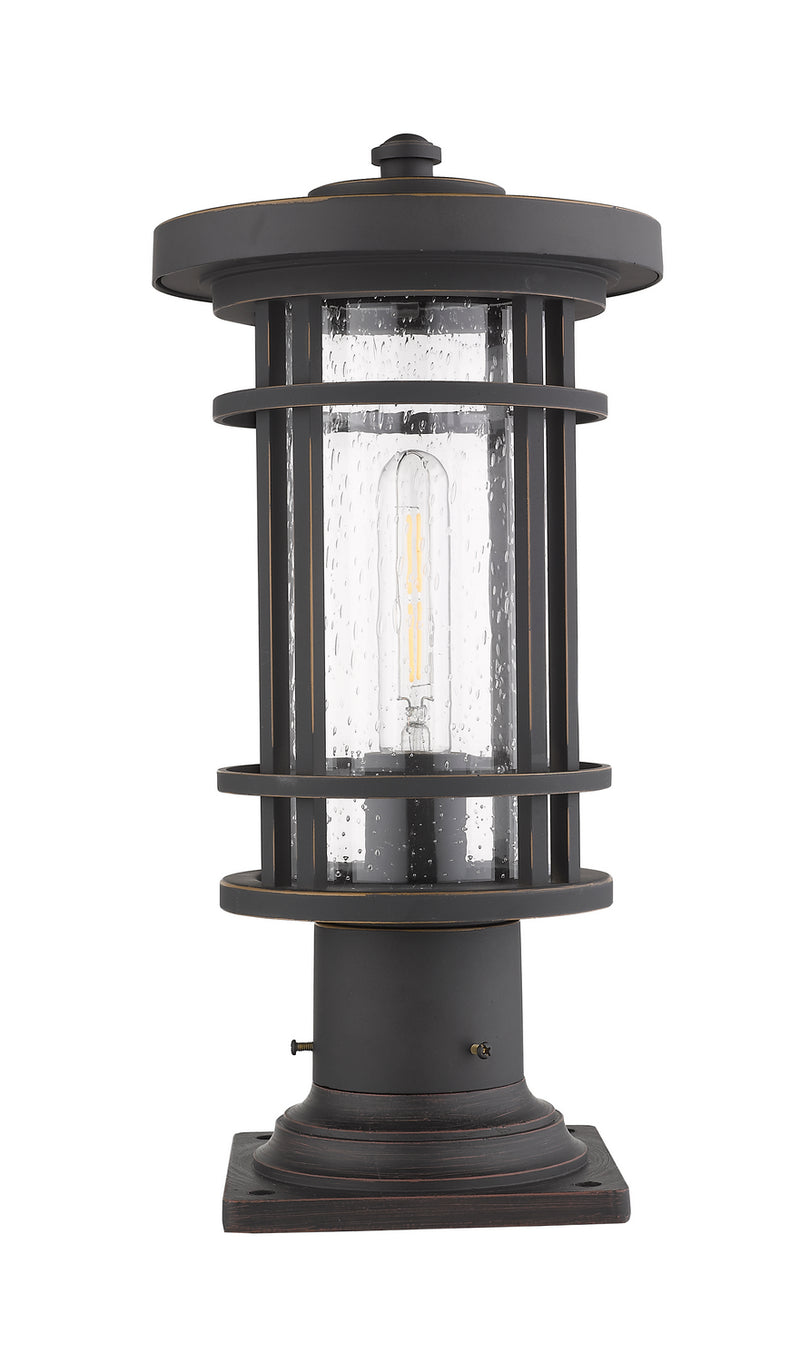 Z-Lite 570PHM-533PM-ORB One Light Outdoor Pier Mounted Fixture, Oil Rubbed Bronze