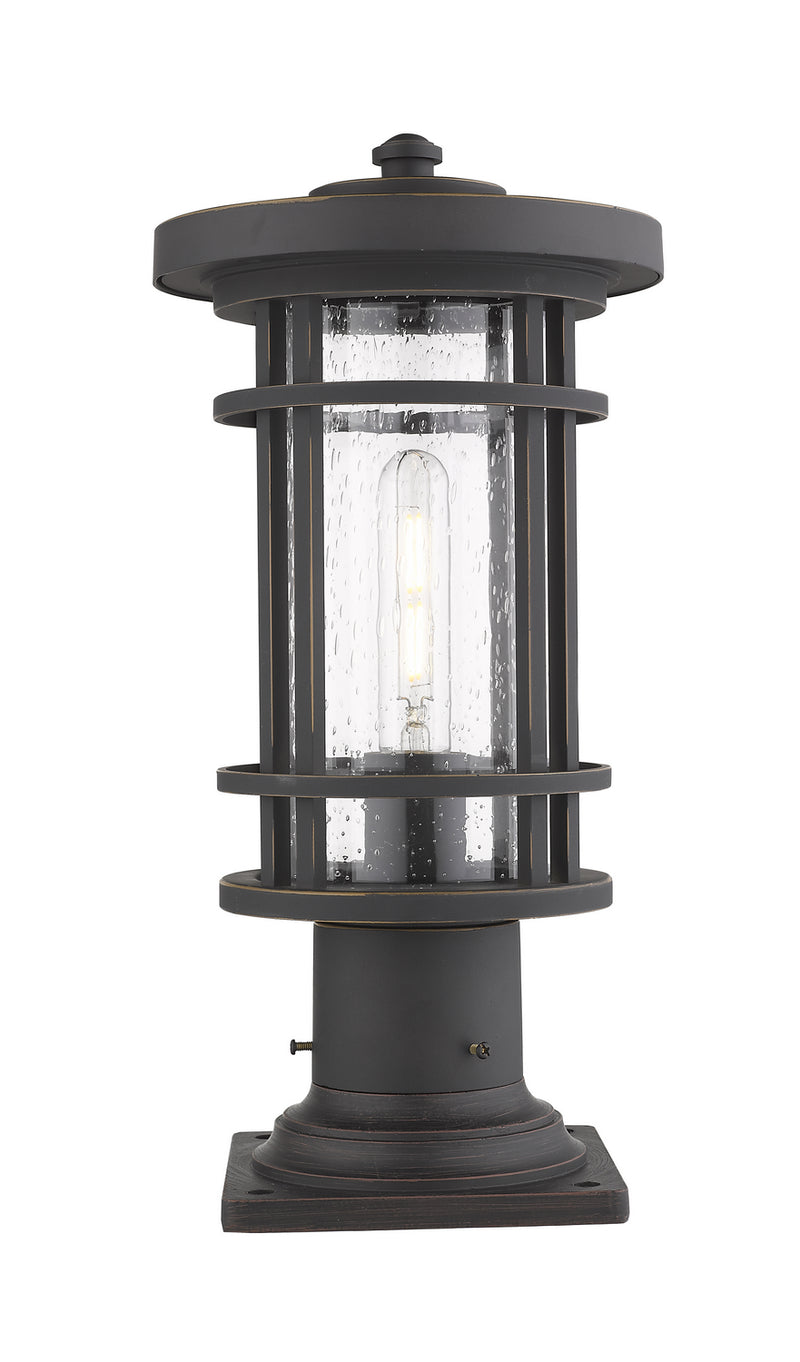 Z-Lite 570PHM-533PM-ORB One Light Outdoor Pier Mounted Fixture, Oil Rubbed Bronze